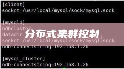 分布式集群控制