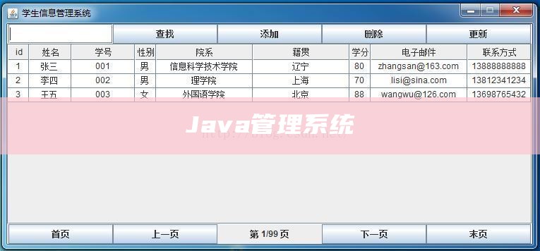 Java管理系统