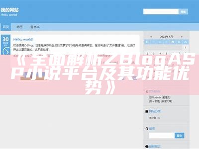 完整解析ZBlogASP小说平台及其功能优势