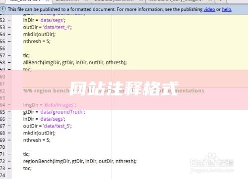 网站注释格式