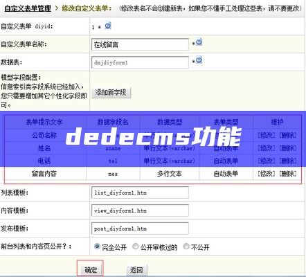 dedecms功能