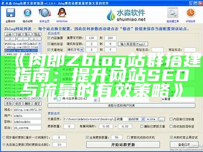 肉郎ZBlog站群解析：高效管理网站，提升SEO与流量