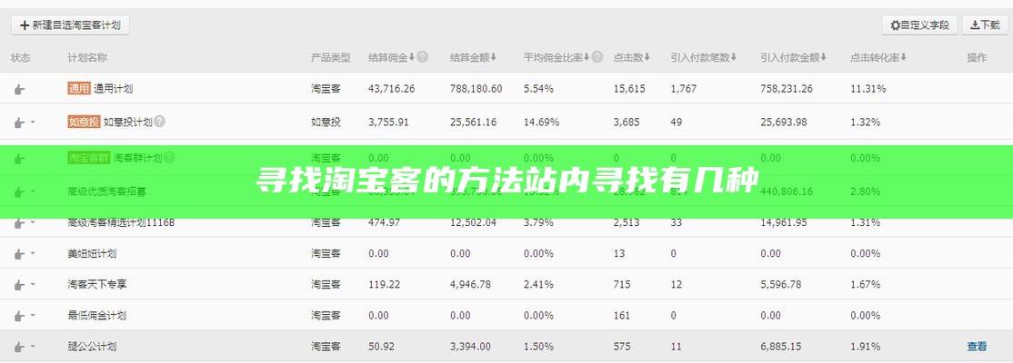 寻找淘宝客的方法站内寻找有几种