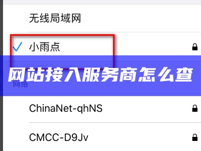 网站接入服务商怎么查