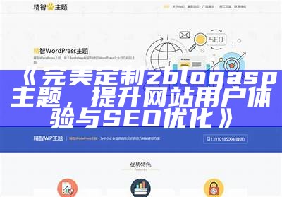 完美定制zblogasp主题，提升网站用户体验与SEO优化