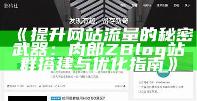 提升网站流量的秘密武器：肉郎ZBlog站群搭建与优化指南