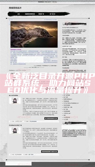 蜘蛛侠站群系统：提升网站排名的全新方案与实践