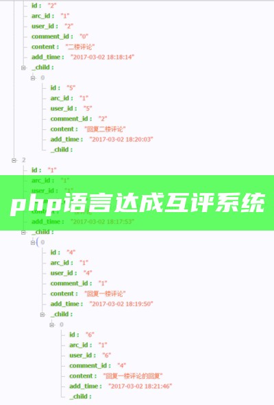 php语言达成互评系统