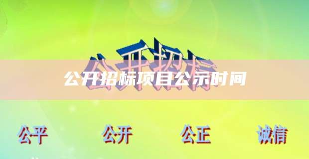 公开招标项目公示时间