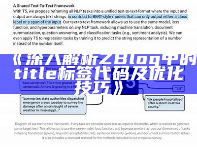 深入解析Zblog中title标签的代码达成与优化技巧