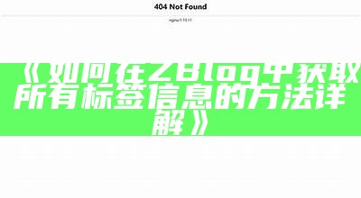 如何在ZBlog中获取所有标签信息的方法详解