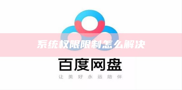 系统权限限制怎么解决