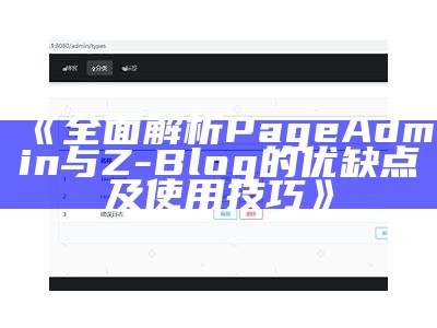 彻底解析PageAdmin与Z-Blog的优缺点及使用技巧