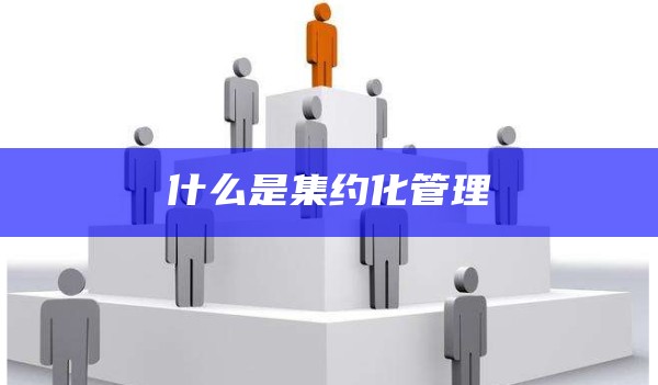 什么是集约化管理