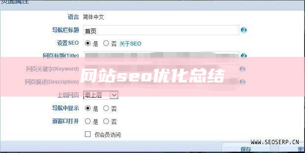 网站seo优化总结