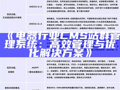 电器行业CMS站群管理系统：高效管理与优化方法