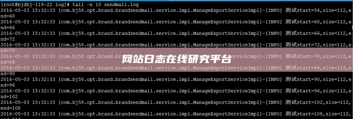 网站日志在线检视平台