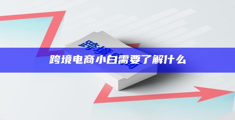 跨境电商小白需要了解什么