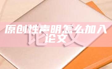 原创性声明怎么加入论文