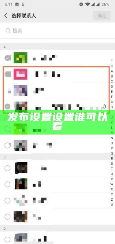 发布设置设置谁可以看