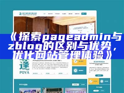 如何使用PageAdmin管理ZBlog，提升网站性能与用户体验