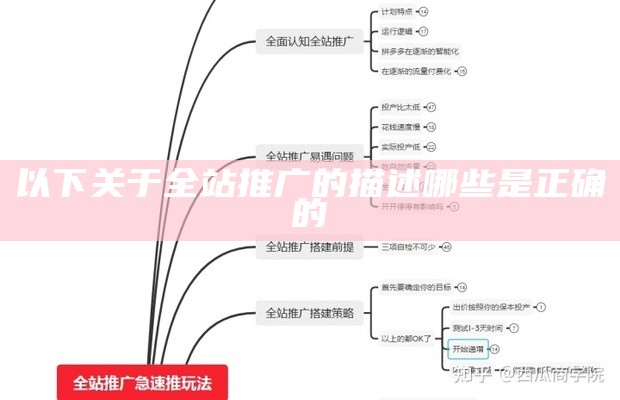 以下关于全站推广的描述哪些是正确的