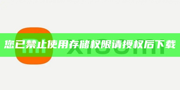 您已禁止使用存储权限请授权后下载