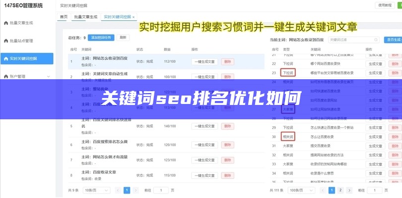 关键词seo排名优化如何