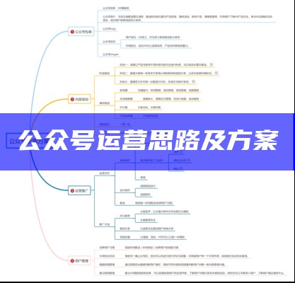 公众号运营思路及方案