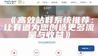 高效站群系统推荐：让有道为您创造更多流量与收益