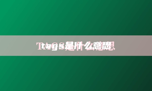 tags是什么意思