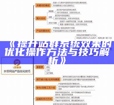 站群管理系统的定义、功能及其在SEO中的运用解析