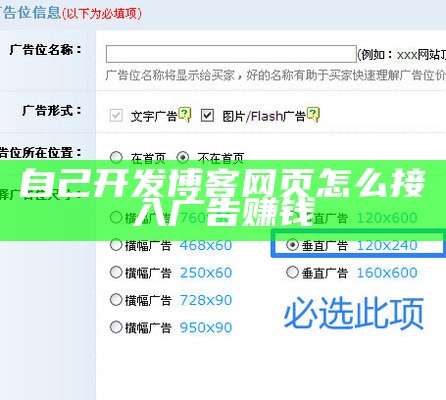 自己开发博客网页怎么接入广告赚钱