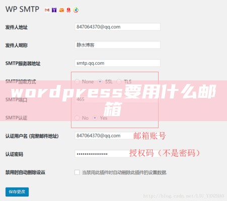 wordpress要用什么邮箱