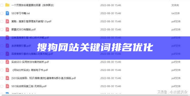 搜狗网站关键词排名优化