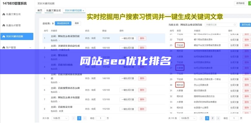 网站seo优化排名