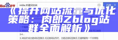 提升网站流量的有效策略：zblogcn平台实用指南