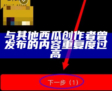 与其他西瓜创作者曾发布的内容重复度过高