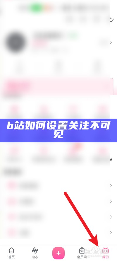 b站如何设置关注不可见