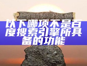 以下哪项不是百度搜索引擎所具备的功能