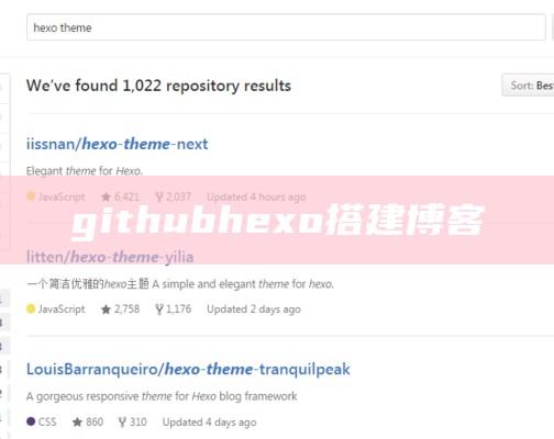 github hexo搭建博客