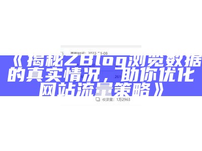 揭秘ZBlog浏览资料的真实情况，助你优化网站流量策略