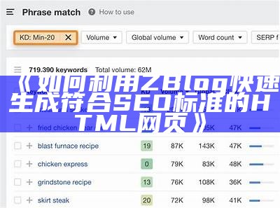 如何使用ZBlog快速生成符合SEO标准的HTML文件