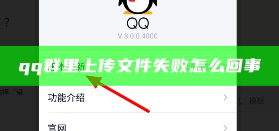 qq群里上传文件失败怎么回事