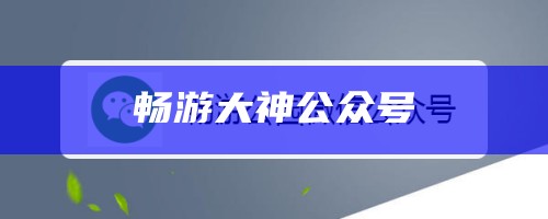 畅游大神公众号