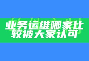 业务运维哪家比较被大家认可