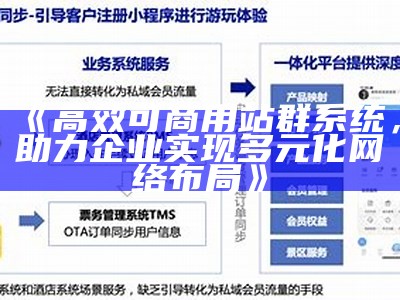 高效可商用站群系统，助力企业完成多元化网络布局