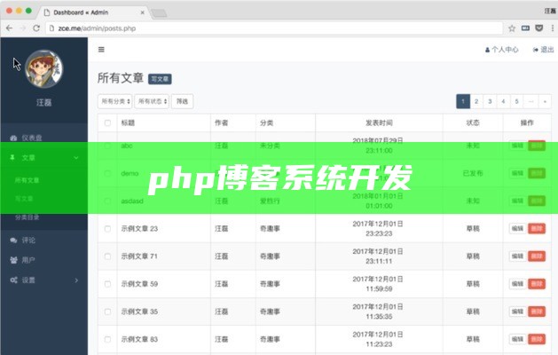 php博客系统开发