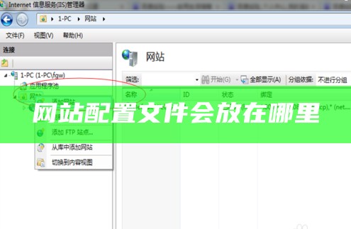 网站配置文件会放在哪里