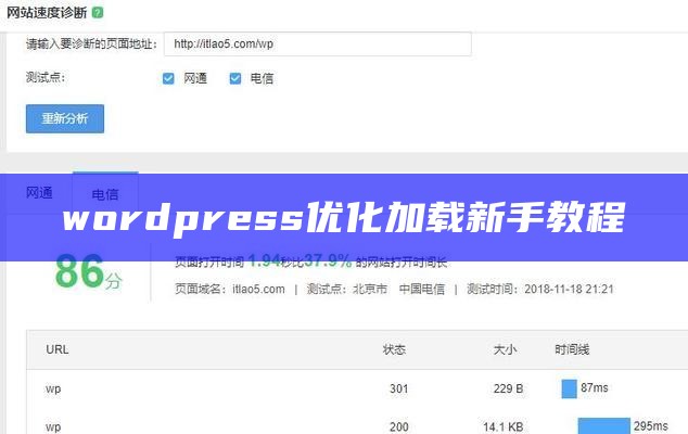 wordpress优化加载新手教程